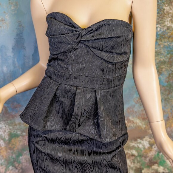 VERONICA BEARD Black Strapless Jacquard Allyson Dress  Size 6 NWT - Picture 8 of 16